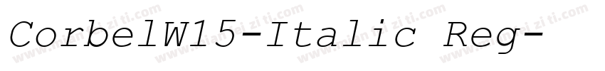 CorbelW15-Italic Reg字体转换